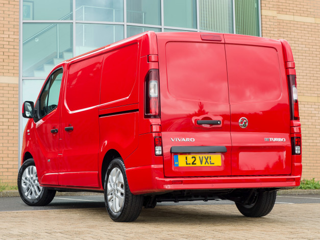 Обои картинки фото автомобили, vauxhall, vivaro, van, biturbo, 2014г, красный