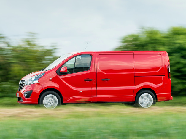 Обои картинки фото автомобили, vauxhall, vivaro, van, biturbo, 2014г, красный