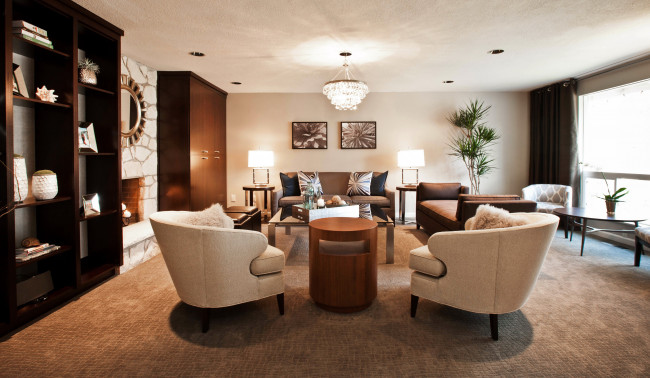 Обои картинки фото интерьер, гостиная, люстра, диван, кресло, дизайн, мебель