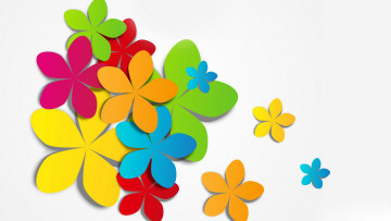 Картинка векторная+графика цветы+ flowers лепестки объем цветы аппликация слой