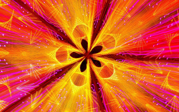 Картинка 3д+графика абстракция+ abstract звезды яркость тюльпан цветок