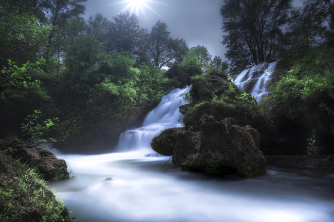 Обои картинки фото природа, водопады, франция, навасель, каскад, водопад, france, cascade, de, navacelles