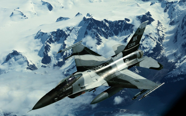 Обои картинки фото авиация, боевые самолёты, military, air, force, f16