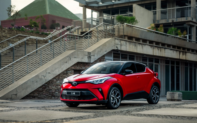 Обои картинки фото 2020 toyota c-hr , za, автомобили, toyota, c-hr, 4k, 2020, года, za-spec, кроссоверы, японские, тойота, красный