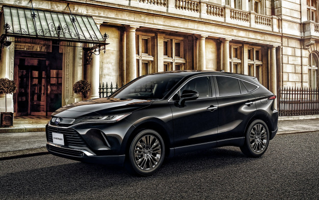 Обои картинки фото 2020 toyota harrier, автомобили, toyota, harrier, 2020, вид, спереди, экстерьер, черный, внедорожник, новый, японские, кроссовер, город