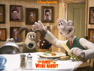 обоя the, wallace, and, gromit, movie, curse, of, wererabbit, мультфильмы, in, were, rabbit