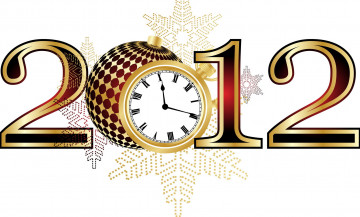 Картинка праздничные векторная графика новый год часы