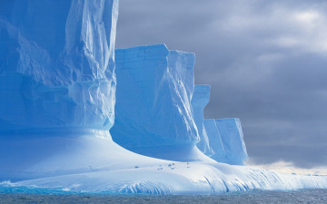 Картинка blue icebergs природа айсберги ледники голубое безмолвие арктика