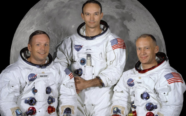 Обои картинки фото apollo, 11, космос, астронавты, космонавты, лунный, экипаж, сша