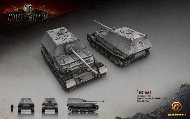 Обои картинки фото world, of, tanks, видео, игры, мир, танков, ferdinand