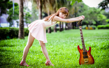 Картинка музыка -+другое девушка азиатка гитара