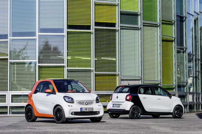 Обои картинки фото 2014 smart forfour, автомобили, smart, тюнинг, белый, forfour