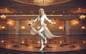 Картинка девушки -unsort+ креатив девушка cosplay saber огни зал fate stay night