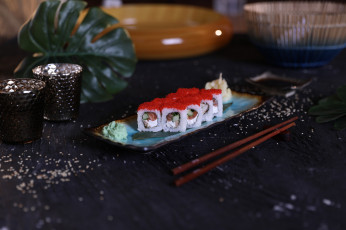 Картинка еда рыба +морепродукты +суши +роллы палочки роллы вкусно рис лосось