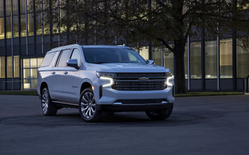 Картинка 2020+chevrolet+suburban автомобили chevrolet suburban 2020 вид спереди экстерьер белый большой внедорожник новый американские