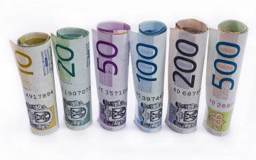 Картинка разное золото купюры монеты евро свернутые валюта
