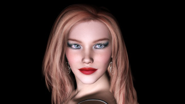 Картинка 3д графика portraits портрет девушка взгляд лицо