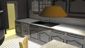 Картинка 3д графика realism реализм кухня