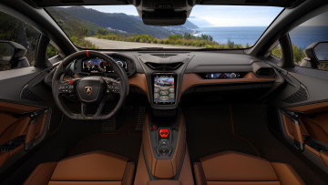 обоя автомобили, спидометры, торпедо, lamborghini, temerario, interior, 2024