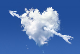 Картинка праздничные день св валентина сердечки любовь облако небо стрела сердце