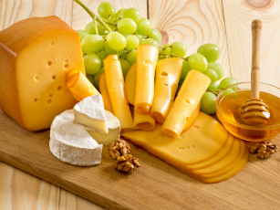 Картинка еда сырные+изделия виноград сыр nuts honey grapes cheese орехи мед