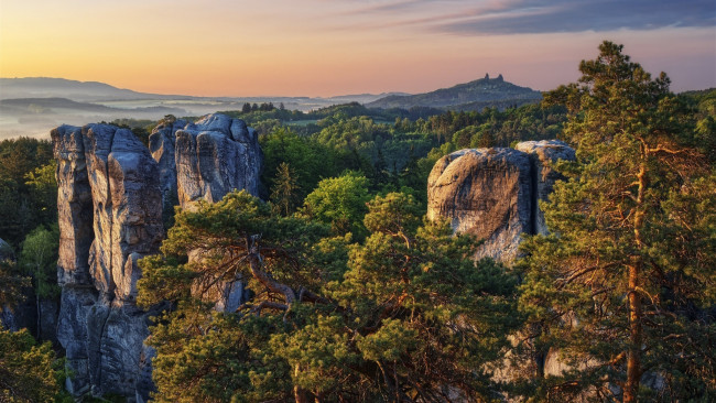 Обои картинки фото hruba skala, czech republic, природа, горы, hruba, skala, czech, republic