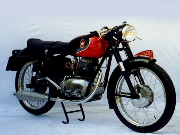 Обои картинки фото 1956, gilera, 150, super, sport, мотоциклы