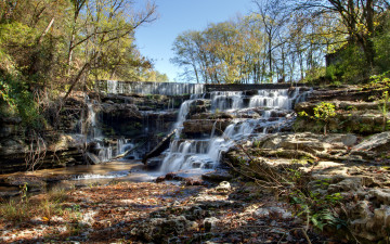 Картинка природа водопады каскад камни вода