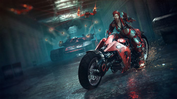 Картинка catalin obreja фэнтези девушки мотоцикл танк