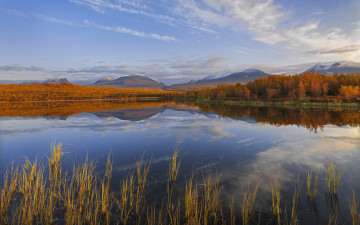Картинка природа реки озера озеро горы небо осень лес