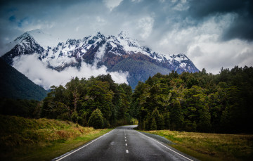 обоя природа, дороги, новая, зеландия
