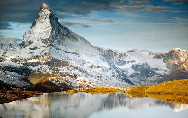 Обои картинки фото природа, горы, озеро, вершина, пик