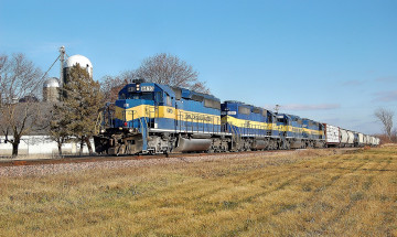 Картинка техника поезда железная дорога рельсы локомотив вагоны состав