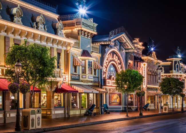 Обои картинки фото main, street, usa, disneyland, anaheim, california, города, диснейленд, калифорния, улица, анахайм