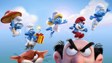 обоя get smurfy, мультфильмы, 2017, смурфики, 3