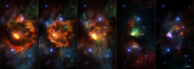 Обои картинки фото eye of odin, космос, арт, галактика, вселенная, звезды, взрыв