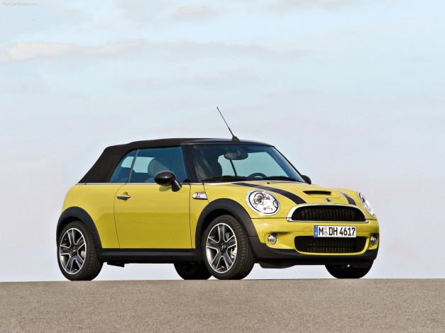 Обои картинки фото mini, cooper, cabrio, 2009, автомобили