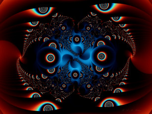 Картинка 3д графика fractal фракталы узор фрактал тёмрый фон