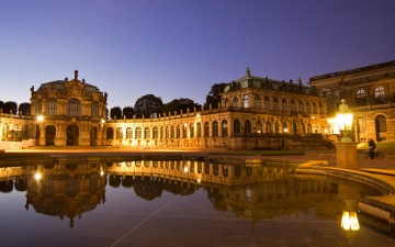 Картинка zwinger palace dresden germany города дрезден германия