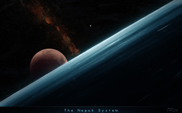 Картинка космос арт система звезды планетная