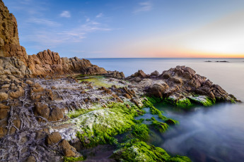 Картинка природа побережье горизонт скалы океан