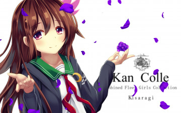Картинка аниме kantai+collection фон взгляд девушка