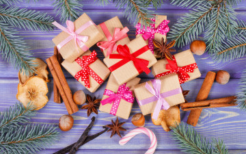 Картинка праздничные подарки+и+коробочки подарки ёлка