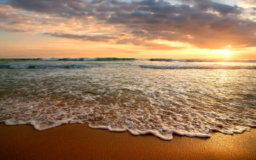 Картинка природа восходы закаты sea песок sunset море sand seascape небо закат берег beach пляж