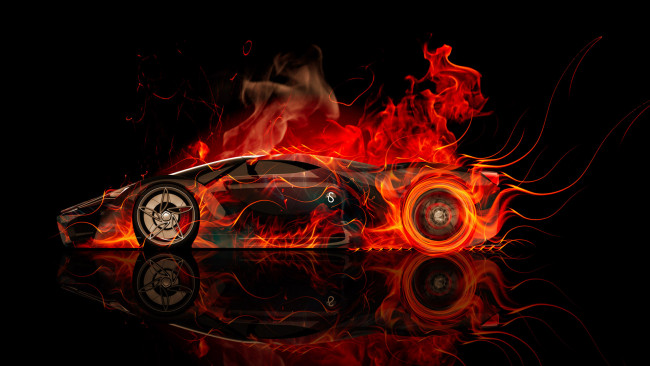 Обои картинки фото ferrari f80 side fire abstract car 2014, автомобили, 3д, ferrari, f80, side, fire, abstract, car, 2014
