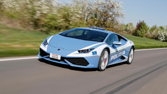 Обои картинки фото lamborghini huracan lp 610-4 polizia 2015, автомобили, lamborghini, 2015, polizia, 610-4, lp, huracan