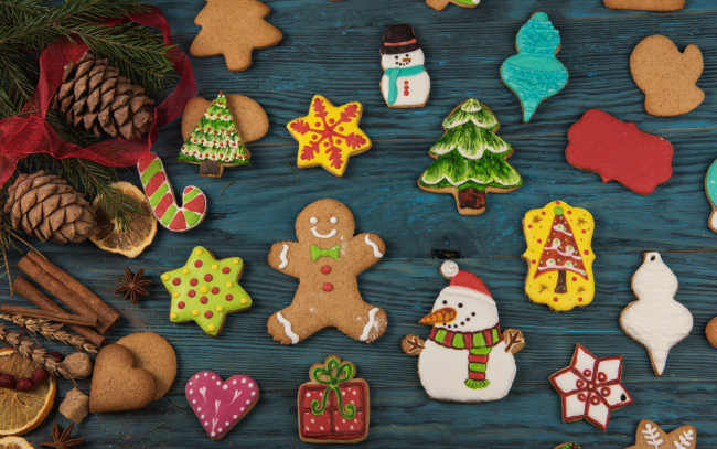 Обои картинки фото праздничные, угощения, печенье, gingerbread