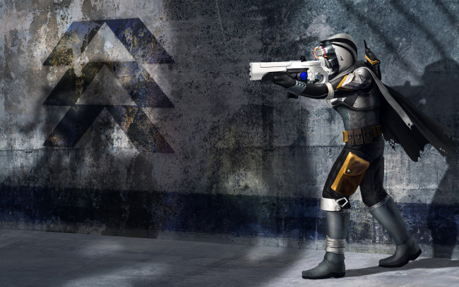 Обои картинки фото видео игры, destiny, мужчина, фон, униформа, оружие