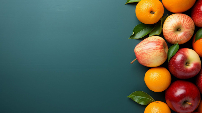Обои картинки фото еда, фрукты,  ягоды, яблоки, апельсины