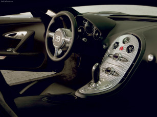 обоя bugatti, veyron, 2005, автомобили, спидометры, торпедо